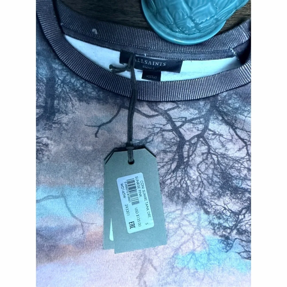 NWT All Saints Coni Sumire Tank Dress in Sunrise Pink. Size Small. - Picture 3 of 7